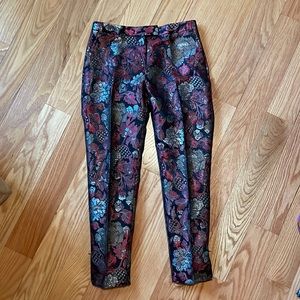 Floral Topshop pleated pants